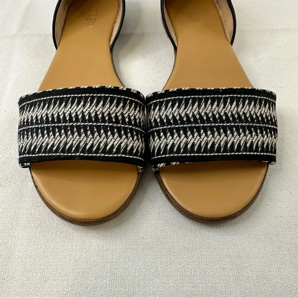 J. Crew Factory Morgan Woven D’Orsay Flats Black 6.5